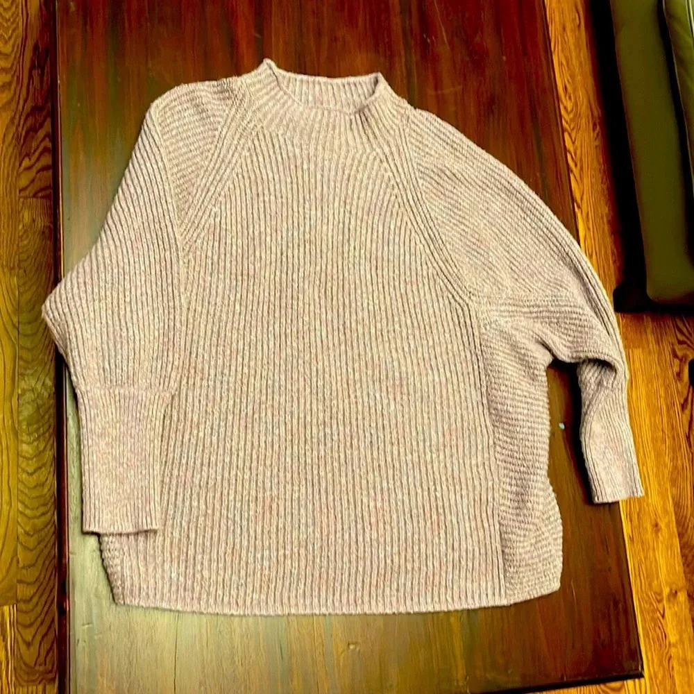 Chico lavender mock cowl neck sweater size 3 ( XL)